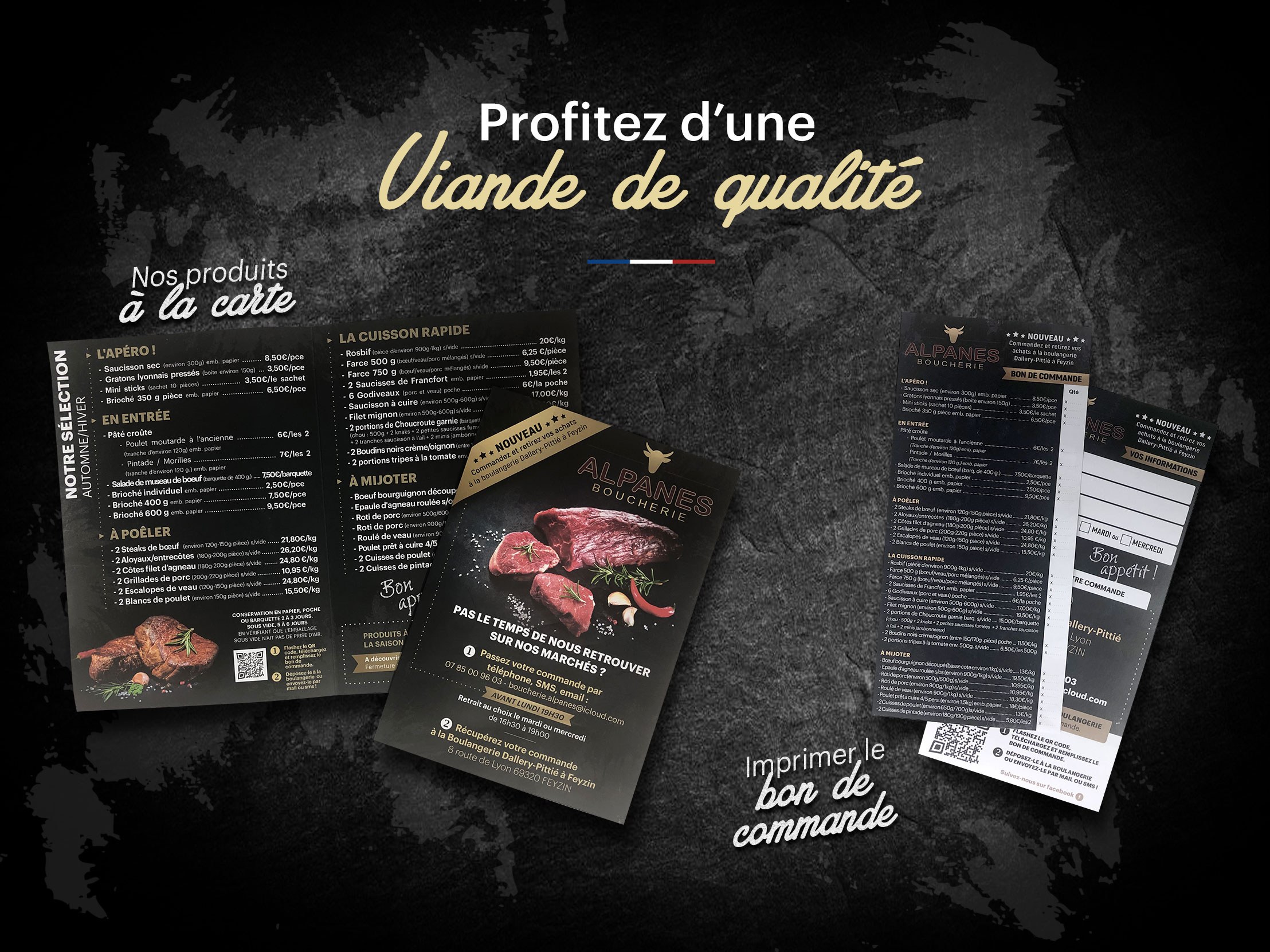 Boucherie Charcuterie Alpanes - La carte